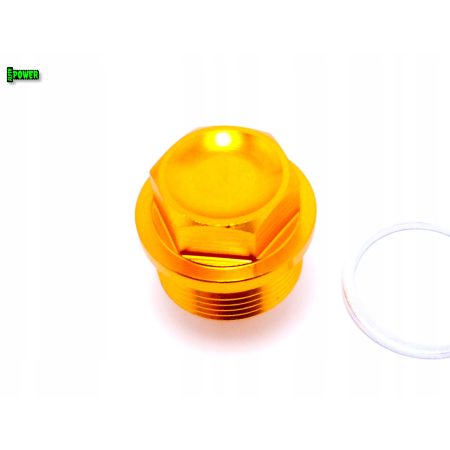 MAGNETYCZNY KOREK SPUSTOWY OLEJU M24X1,5 ALUMINIOWY 6061 ZŁOTY