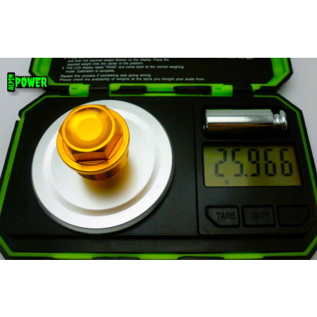 MAGNETYCZNY KOREK SPUSTOWY OLEJU M24X1,5 ALUMINIOWY 6061 ZŁOTY