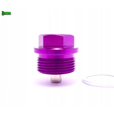 MAGNETYCZNY KOREK SPUSTOWY OLEJU M24X1,5 ALUMINIOWY FIOLETOWY