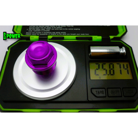 MAGNETYCZNY KOREK SPUSTOWY OLEJU M24X1,5 ALUMINIOWY FIOLETOWY