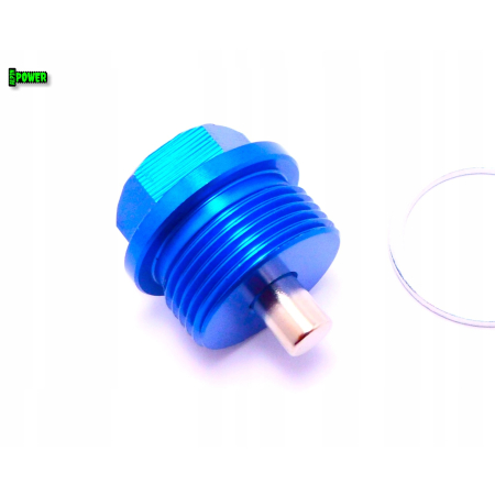 MAGNETYCZNY KOREK SPUSTOWY OLEJU M24X1,5 ALUMINIOWY NIEBIESKI