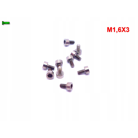 M1,6x3 śruba tytanowa imbusowa din 912 iso 4762 tytan grade 2