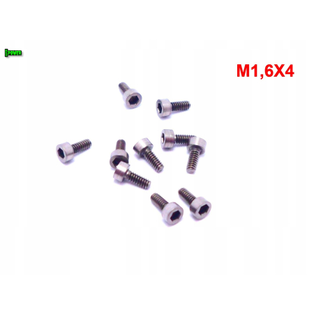 M1,6x4 śruba tytanowa imbusowa din 912 iso 4762 tytan grade 2