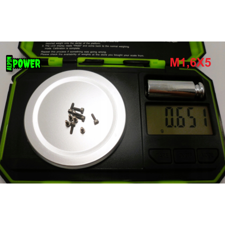 M1,6x5 śruba tytanowa imbusowa din 912 iso 4762 tytan grade 2