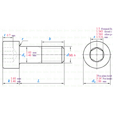 M1,6x8 śruba tytanowa imbusowa din 912 iso 4762 tytan grade 2