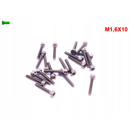 M1,6x10 śruba tytanowa imbusowa din 912 iso 4762 tytan grade 2