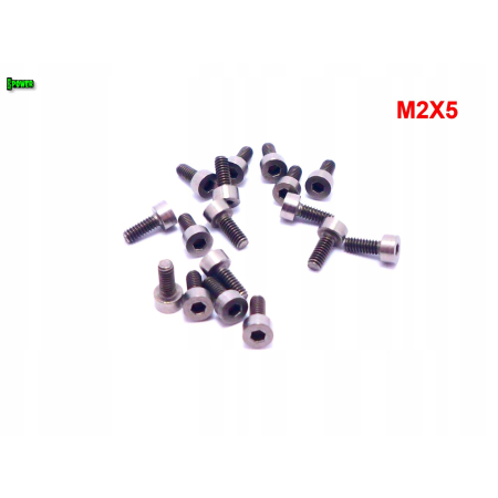 M2x5 śruba tytanowa imbusowa din 912 iso 4762 tytan grade 2