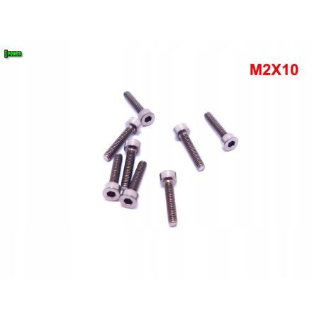 M2x10 śruba tytanowa imbusowa din 912 iso 4762 tytan grade 2