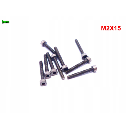 M2x15 śruba tytanowa imbusowa din 912 iso 4762 tytan grade 2