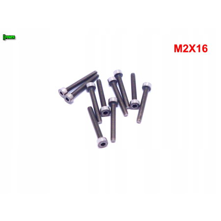M2x16 śruba tytanowa imbusowa din 912 iso 4762 śruby tytanowe grade 2