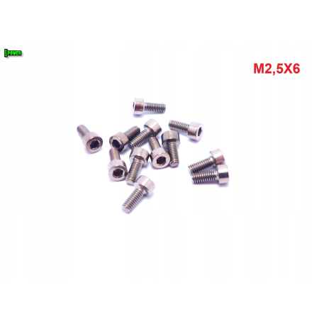 M2,5x6 śruba tytanowa imbusowa din 912 iso 4762 tytan grade 2