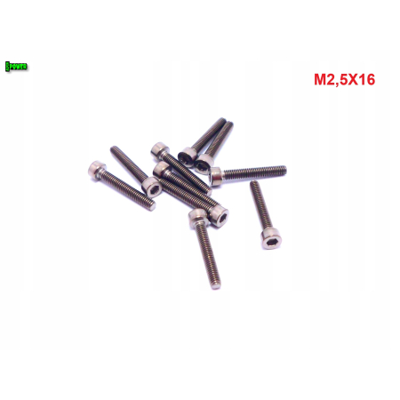 M2,5x16 śruba tytanowa imbusowa din 912 iso 4762 tytan grade 2