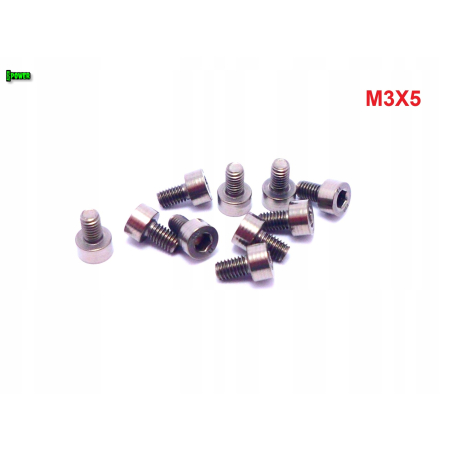 M3x5 śruba tytanowa imbusowa din 912 iso 4762 tytan grade 2