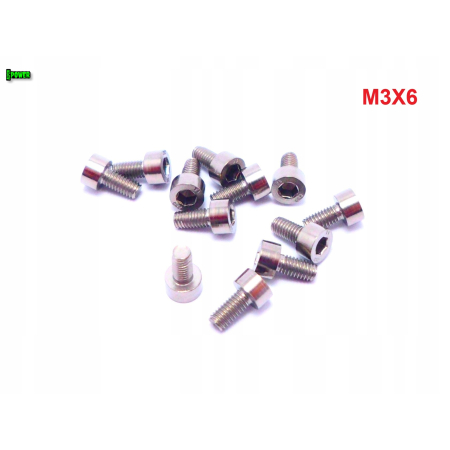 M3x6 śruba tytanowa imbusowa din 912 iso 4762 tytan grade 2