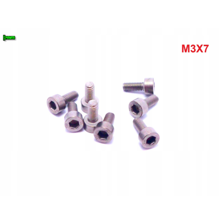 M3x7 śruba tytanowa grade 2 imbusowa din 912 śruby tytanowe śrubki tytanowe