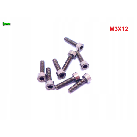 M3x12 śruba tytanowa imbusowa din 912 iso 4762 tytan grade 2