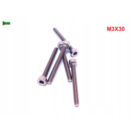 M3x30 śruba tytanowa imbusowa din 912 iso 4762 tytan grade 2