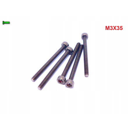 M3x35 śruba tytanowa imbusowa din 912 iso 4762 tytan grade 2