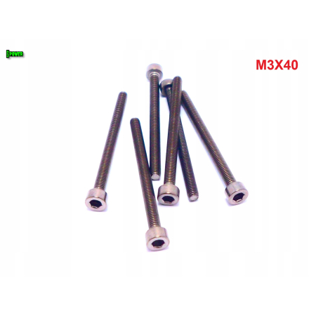 M3x40 śruba tytanowa imbusowa din 912 iso 4762 tytan grade 2