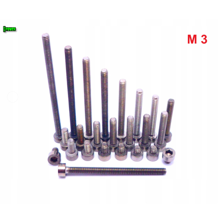 M3x40 śruba tytanowa imbusowa din 912 iso 4762 tytan grade 2