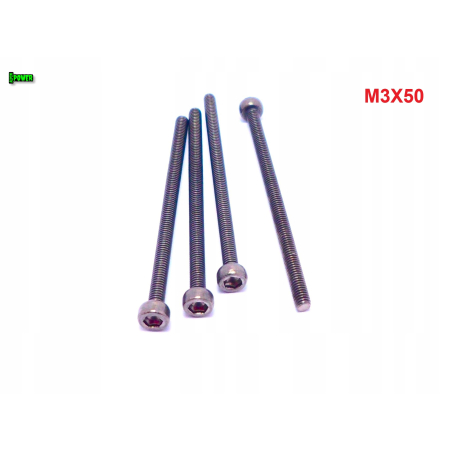 M3x50 śruba tytanowa imbusowa din 912 iso 4762 tytan grade 2