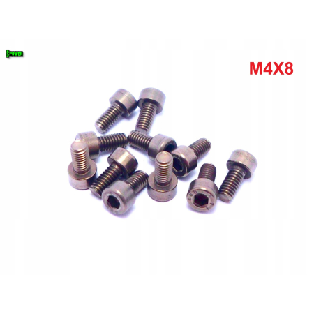 M4x8 śruba tytanowa imbusowa din 912 iso 4762 tytan grade 2
