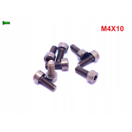 M4x10 śruba tytanowa imbusowa din 912 iso 4762 tytan grade 2