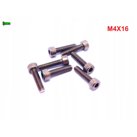 M4x16 śruba tytanowa imbusowa din 912 iso 4762 tytan grade 2