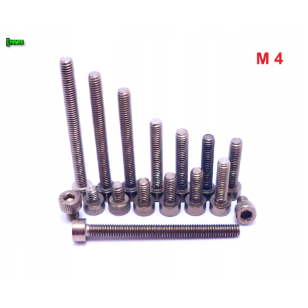 M4x5 śruba tytanowa imbusowa din 912 iso 4762 śruby tytanowe grade 2