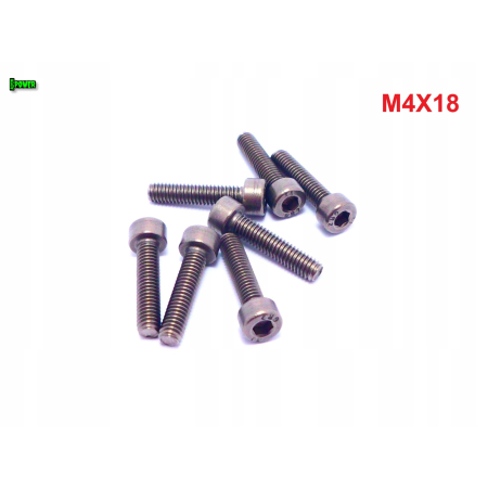 M4x18 śruba tytanowa imbusowa din 912 iso 4762 tytan grade 2