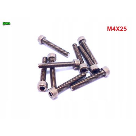 M4x25 śruba tytanowa imbusowa din 912 iso 4762 tytan grade 2