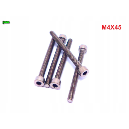 M4x45 śruba tytanowa imbusowa din 912 iso 4762 tytan grade 2
