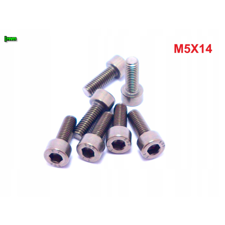 M5x14 śruba tytanowa imbusowa din 912 iso 4762 tytan grade 2