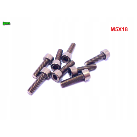 M5x18 śruba tytanowa imbusowa din 912 iso 4762 tytan grade 2