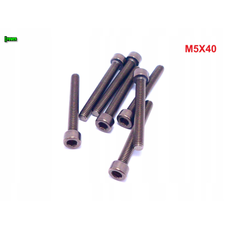 M5x40 śruba tytanowa imbusowa din 912 iso 4762 tytan grade 2