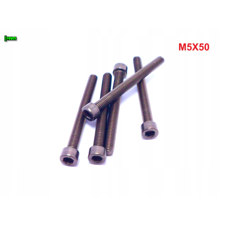 M5x50 śruba tytanowa imbusowa din 912 iso 4762 tytan grade 2