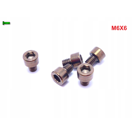 M6x6 śruba tytanowa imbusowa din 912 iso 4762 tytan grade 2