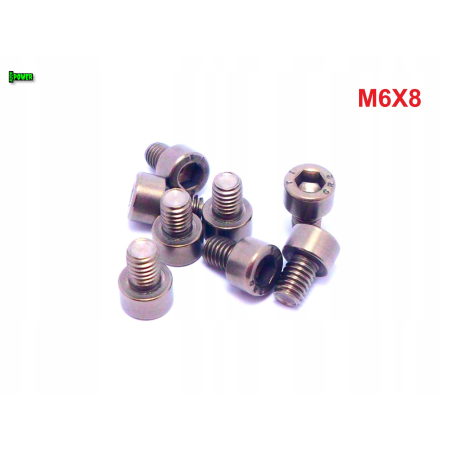 M6x8 śruba tytanowa imbusowa din 912 iso 4762 tytan grade 2