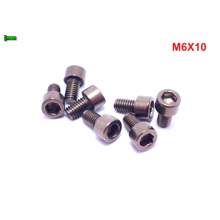 M6x10 śruba tytanowa imbusowa din 912 iso 4762 tytan grade 2