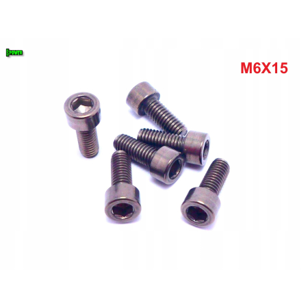 M6x15 śruba tytanowa imbusowa din 912 iso 4762 śruby tytanowe grade 2