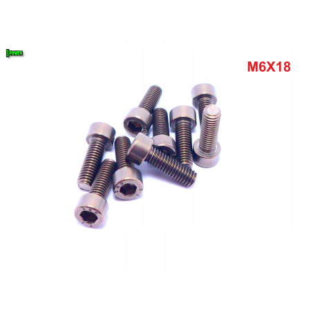 M6x18 śruba tytanowa imbusowa din 912 iso 4762 tytan grade 2