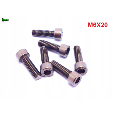 M6x20 śruba tytanowa imbusowa din 912 iso 4762 tytan grade 2
