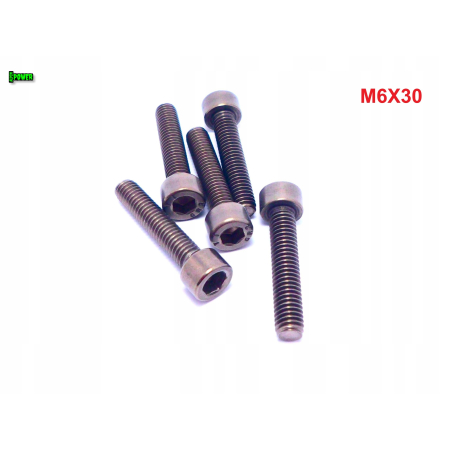 M6x30 śruba imbusowa din 912 iso 4762 tytanowa grade 2