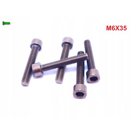 M6x35 śruba tytanowa imbusowa din 912 iso 4762 tytan grade 2