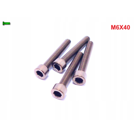 M6x40 śruba tytanowa imbusowa din 912 iso 4762 tytan grade 2
