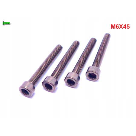 M6x45 śruba tytanowa imbusowa din 912 iso 4762 tytan grade 2