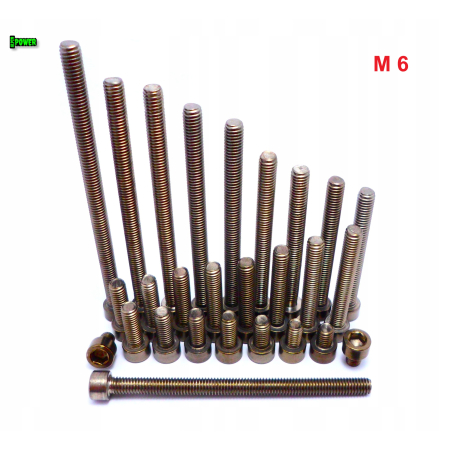 M6x45 śruba tytanowa imbusowa din 912 iso 4762 tytan grade 2