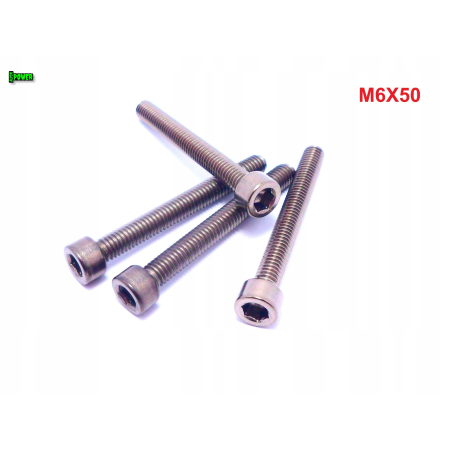 M6x50 śruba tytanowa imbusowa din 912 iso 4762 tytan grade 2