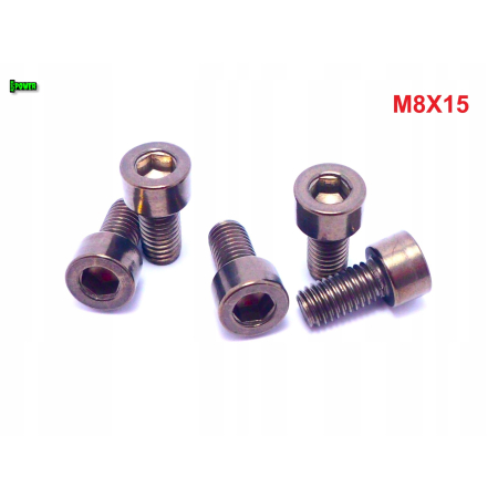 M8x15 śruba tytanowa imbusowa din 912 iso 4762 tytan grade 2