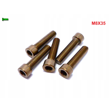 M8x35 śruba tytanowa imbusowa din 912 iso 4762 tytan grade 2